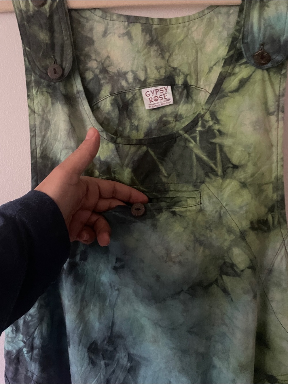 Gypsy Rose Green Tie-Dye dress- Gypsy Rose - Picture 5 of 8